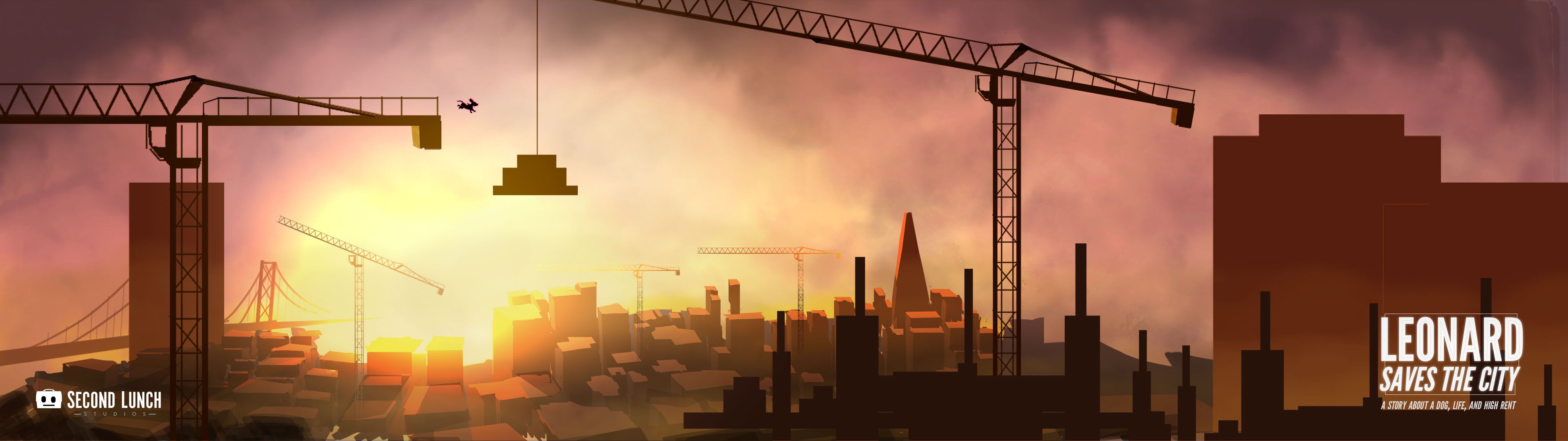 Crane Sunset Widescreen